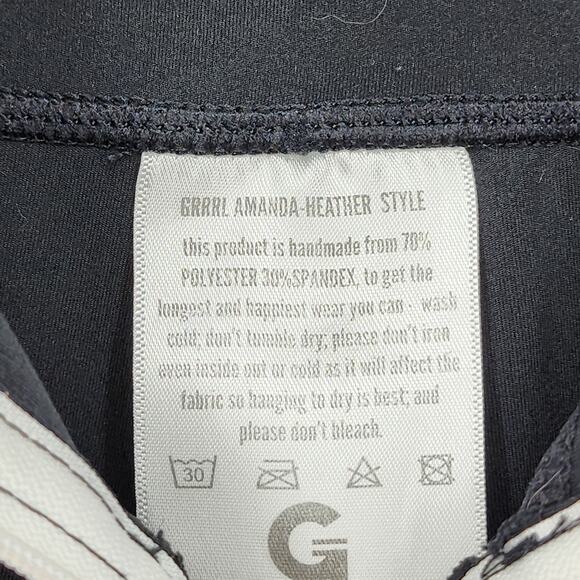 Grrl Full Length Squat Proof Zipper Front Detail Leggings Amanda/Heather Size 10 - Picture 2 of 3